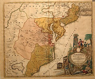 Virginia Marylandia et Carolina, c. 1714.