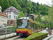 'Panorama-tram' van de Stadtbahn van Karlsruhe.