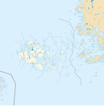 Kalen på en karta över Åland