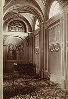 Wnętrze podczas renowacji malowideł ściennych w 1911 roku