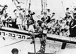 Britse matrozen aan boord van de Haviva Reik