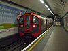 A train of new 2009 tube stock departs Euston with a northbound Victoria line service in 2010