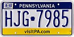 Номерной знак Пенсильвании 2010 года - HJG-7895.jpg