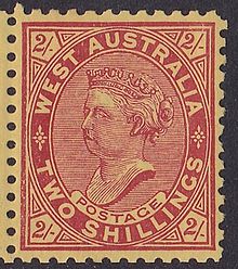 "West Australia" on a 1902 stamp 2shillingsWestAustralia.jpg