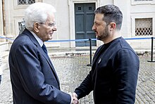 Zelenskyy and Mattarella in Rome on 13 May 54610 Mattarella con Zelenzky.jpg