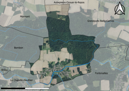 Carte orhophotogrammétrique de la commune.