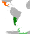 Location map for Argentina and Mexico.