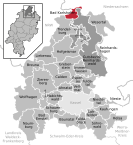 Poziția localității Bad Karlshafen