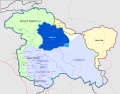 Dark blue Skardu, Ghanche, Shigar and Kharmang; Light blue Kargil.