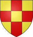 Blason Rabutin : Cinq points d'or équipolés à 4 de gueules.