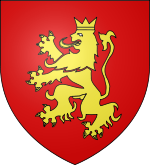 Blason de la commune de Coëx: De gueules au lion couronné d'or