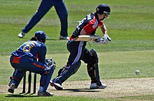 Claire Taylor batting for England