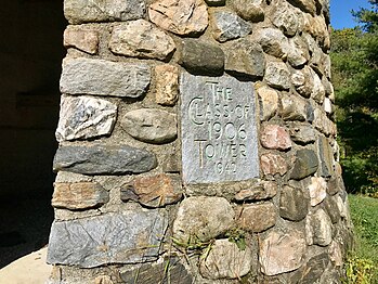 "Class of 1906 Tower 1942" cornerstone.