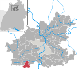 Läget för Cleebronn i Landkreis Heilbronn