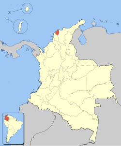 Dipartimento dell'Atlantico (Colombia) - Localizzazione