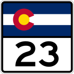 Straßenschild der Colorado State Highway 23