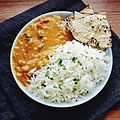 Toasted papad served with dal and rice