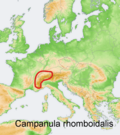 Distribution map Campanula rhomboidalis.png