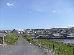 Blick auf An Clochán Liath und die Dungloe Bay