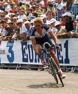 Eric Vanderaerden Ranskan ympäriajossa 1993.