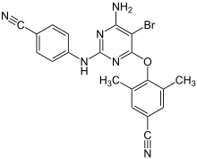 Estrutura química de Etravirina