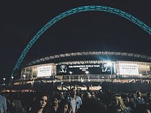 The exterior of Wembley following a Beyonce concert in 2016 FWT2.jpg