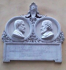 Memorial for Lelio Sozini and Fausto Sozzini in the Sozini Palace in Siena. Fausto Lelio Socino Socinus.jpg