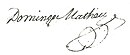 Firma di Domingo Matheu