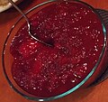 Fresh cranberry orange sauce with cinnamon.