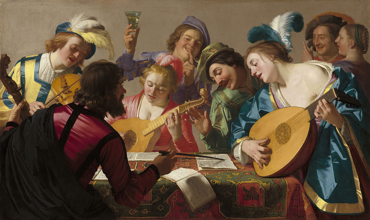 Musicians, ca 1600 dans images sacrée 1280px-Gerard_van_honthorst_-_the_concert_-_1623