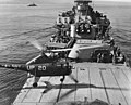 HO3S landing on after deck of USS Manchester.