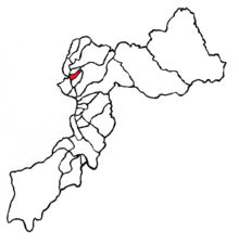 Location of Hualhuas in the Huancayo province