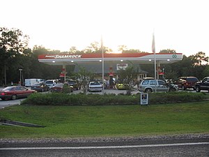 Hurricane Evacuation small-town gas station