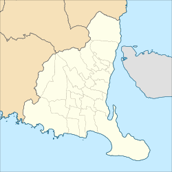 Peta memperlihatkan letak Taman Nasional Alas Purwo