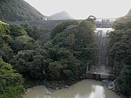 北上川五大ダムの一つ、石淵ダム（胆沢川）。2012年（平成24年）胆沢ダム試験湛水に伴い水没。