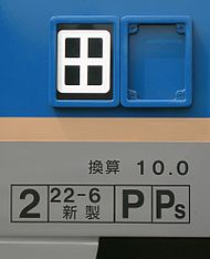 506号機 JR東日本所属時、2位側の保安装置表示はATS-P･ATS-Psの2つ