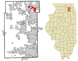 Kane County Illinois incorporated and unincorporated areas West Dundee highlighted.svg