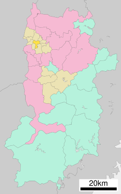 Location of Kawai in Nara Prefecture