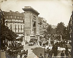 Paris, Boulevard et porte Saint-Denis, c. 1889