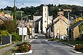 La Bosse-de-Bretagne et son église paroissiale vues depuis la route de Pancé (D 47).