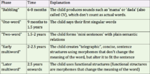 The phases of language acquisition in children Language Acquisition Phases.png