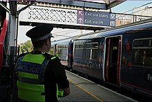 The British Transport Police are responsible for policing the railway network of England, Scotland and Wales Looking after security on the UK railway network. - panoramio.jpg