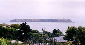 Vue de l'île depuis l'île du Nord