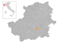 Locatie van Orbassano in Turijn (TO)