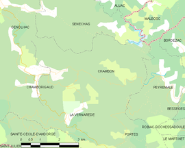 Mapa obce Chambon