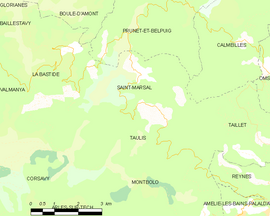 Mapa obce Saint-Marsal