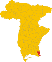 Map of comune of Fiumicello Villa Vicentina (province of Udine, region Friuli-Venezia Giulia, Italy).svg