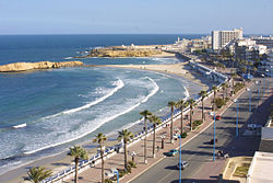 Al Qurayyah beach in Monastir