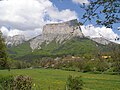 De Mont Aiguille en het dorp Ruthières (Chichilianne)