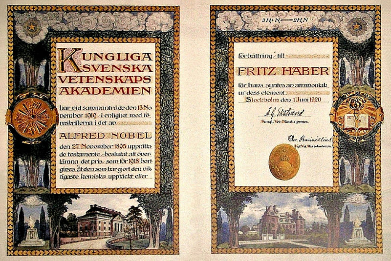 চিত্র:Nobel Prize Diploma Fritz Haber 1918.JPG
